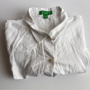 J. Crew Men's White Casual Button Down Shirt